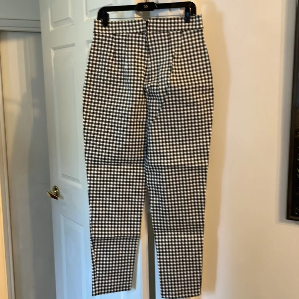 NWT Vixen by Micheline Pitt Black Gingham Cigarette Pants - Picture 8 of 11